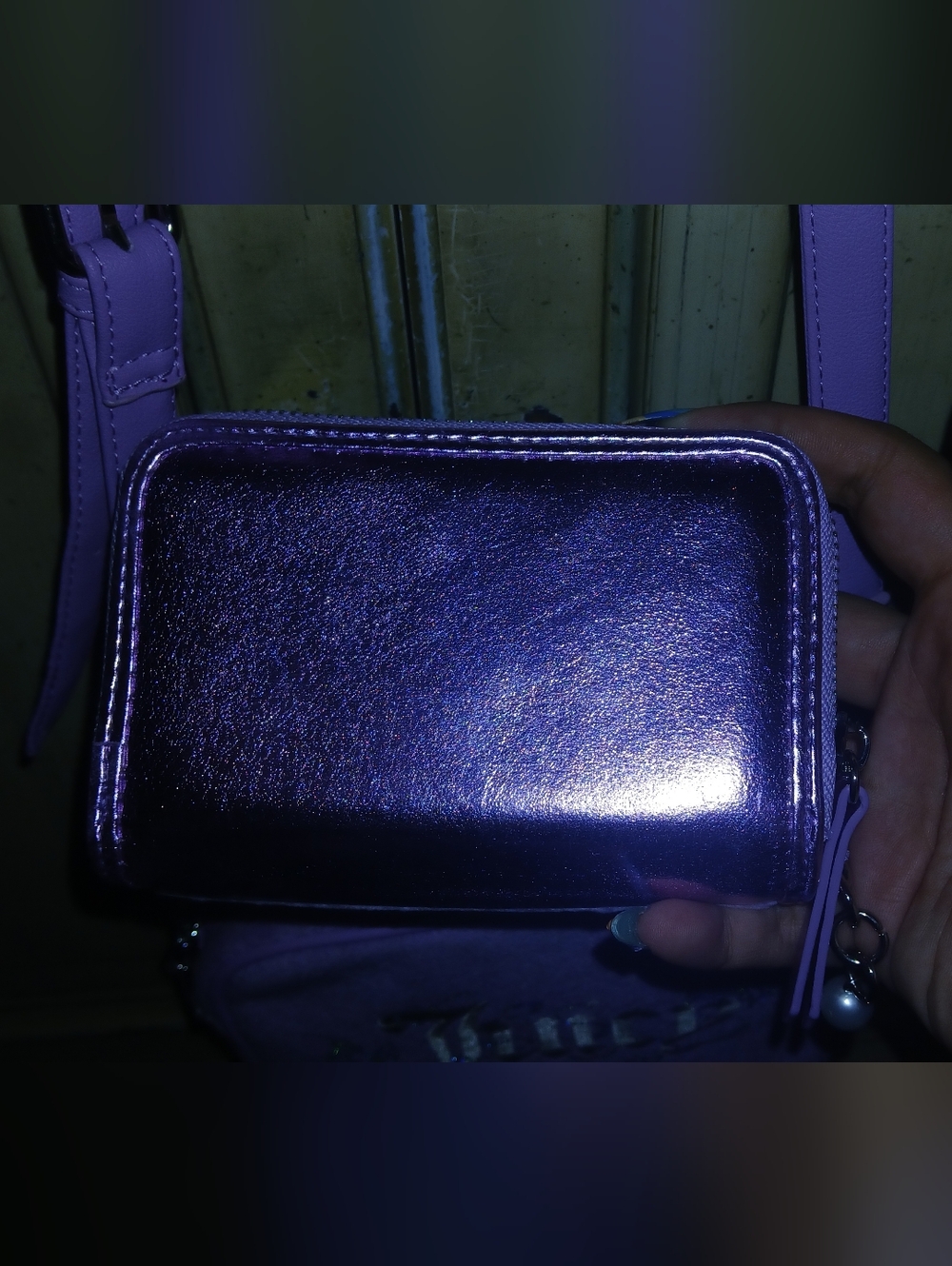 Juicy Couture Lilac Suede Crossbody Bag with Matching Wallet - Picture 9 of 12